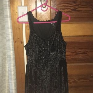 Black velvet dress